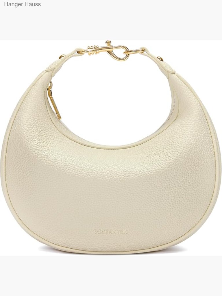 Crescent Crossbody Purse Vegan Leather Shoulder Bag Removable Strap